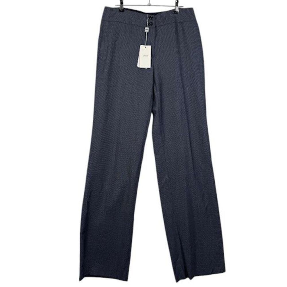 NWT Armani Collezioni Silk & Wool Blend Gray Dress Pants JMP34T Stretch Size 6